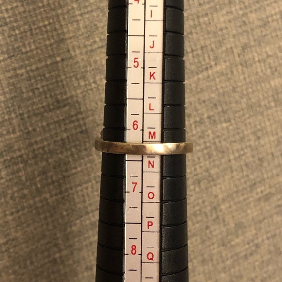 Vintage stamped sterling silver freeform oxidized leaf ribbon ring size 6.25 - Picture 11 of 12